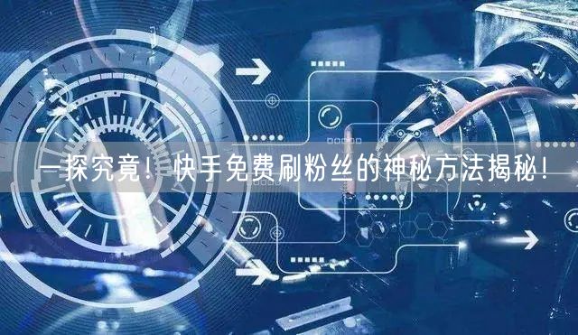 一探究竟！快手免费刷粉丝的神秘方法揭秘！