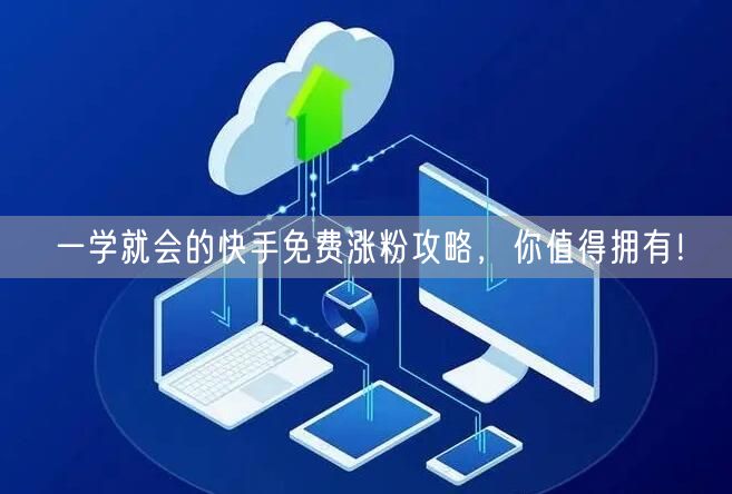 一学就会的快手免费涨粉攻略，你值得拥有！