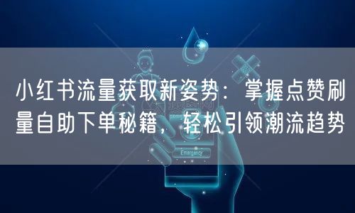 小红书流量获取新姿势：掌握点赞刷量自助下单秘籍，轻松引领潮流趋势